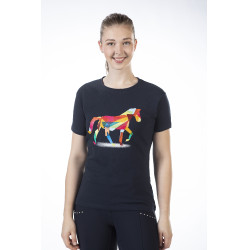 T-shirt Colourful Horse HKM Bleu foncé