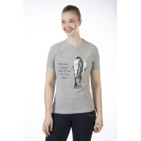 T-shirt Horses leaves Hoofprints HKM Gris clair / mélange T-shirt Horses leaves Hoofprints HKM Gris clair / mélange