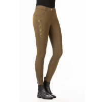 Pantalon Buenos Aires fond intégral en silicone HKM Vert olive Pantalon Buenos Aires fond intégral en silicone HKM Vert olive