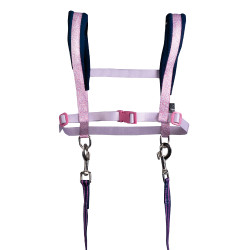 Harnais HKM Funny Horses Hearts Rose / bleu foncé Harnais HKM Funny Horses Hearts Rose / bleu foncé