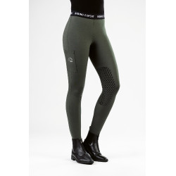Legging Wien Style basanes en silicone HKM Vert olive Legging Wien Style basanes en silicone HKM Vert olive
