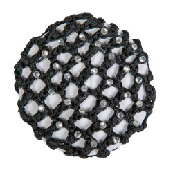 Résille avec pierres brillantes HKM Noir