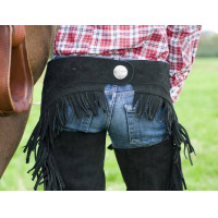Chaps de concours avec franges HKM Marron clair Chaps de concours avec franges HKM Marron clair