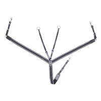 Collier de chasse HKM Economic avec élastique Noir Collier de chasse HKM Economic avec élastique Noir