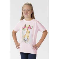 T-shirt enfants Flower Horse HKM Rose