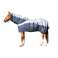 Couverture anti-mouches Rain encolure &couvrec. HKM Bleu foncé / gris Couverture anti-mouches Rain encolure &couvrec. HKM Bleu foncé / gris