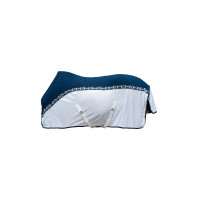 Couverture anti-mouches/séchante Monaco Style HKM Blanc / marine Couverture anti-mouches/séchante Monaco Style HKM Blanc / marine