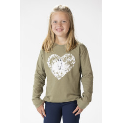 Polo à manches longues Horse Spirit HKM Gris vert Polo à manches longues Horse Spirit HKM Gris vert