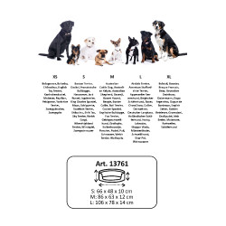 Hondenbed Anam Cara ovaal HKM Bleu foncé / pétrole