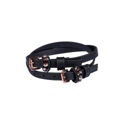 Lanières d'éperon HKM Rosegold Glamour Style Biothane Noir Lanières d'éperon HKM Rosegold Glamour Style Biothane Noir