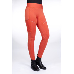 Legging Savona Style fond intégral en silicone HKM Rouge Legging Savona Style fond intégral en silicone HKM Rouge