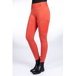Legging Savona Style fond intégral en silicone HKM Rouge Legging Savona Style fond intégral en silicone HKM Rouge