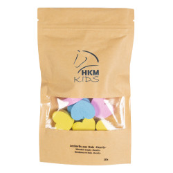 Friandises en bois HKM Hearts Jaune / rose / bleu aqua Friandises en bois HKM Hearts Jaune / rose / bleu aqua