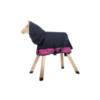 Couverture imperméable HKM Funny Horses Fuchia / marine Couverture imperméable HKM Funny Horses Fuchia / marine