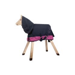 Couverture imperméable HKM Funny Horses Fuchia / marine Couverture imperméable HKM Funny Horses Fuchia / marine