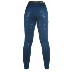 Legging Graz Style full grip silicone HKM Bleu foncé / corail fluo