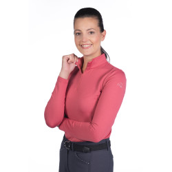 T-shirt technique HKM Basic manches longues Rose framboise