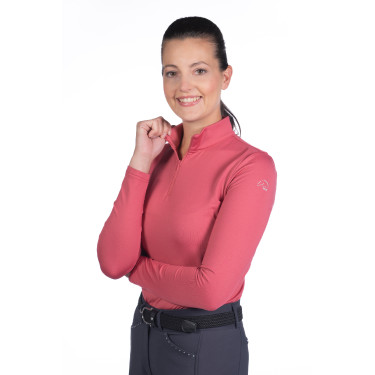 T-shirt technique HKM Basic manches longues Rose framboise