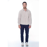 Chemise Velours Harcour Shavi homme Ivoire Beige