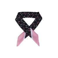 Foulard Harcour Sarja Noir / rose / blanc