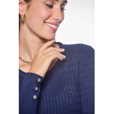 Pull marin femme laine française