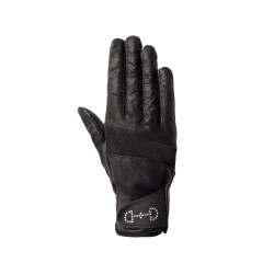Gants cuir et mesh femme Horze Noir Gants cuir et mesh femme Horze Noir