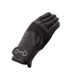 Gants cuir et mesh femme Horze Noir Gants cuir et mesh femme Horze Noir