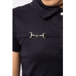 Polo fonctionnel à manches courtes Denise enfant Horze Bleu marine foncé