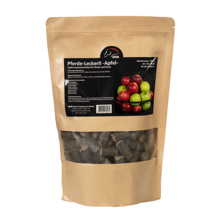 Bonbons pour chevaux pomme HKM sachet