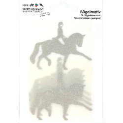 Motif thermocollant dressage HKM Argent flex moda glitter Motif thermocollant dressage HKM Argent flex moda glitter