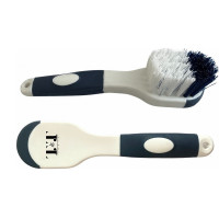 Brosse à pieds bicolore T de T Marine / blanc Bleu