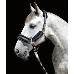 Licol Rosegold HKM Noir / or rose