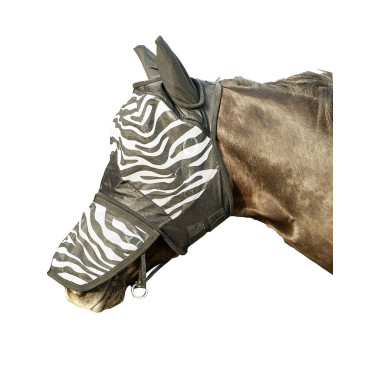 Masque anti-mouches HKM Zebra protection naseaux Masque anti-mouches HKM Zebra protection naseaux
