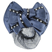 Résille avec noeud HKM Bleu foncé