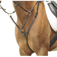 Collier de chasse ferrures argentées HKM Marron Collier de chasse ferrures argentées HKM Marron