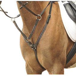 Collier de chasse ferrures argentées HKM Marron Collier de chasse ferrures argentées HKM Marron
