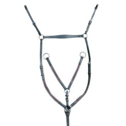Collier de chasse ferrures argentées HKM Noir