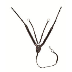 Collier de chasse avec élastique large HKM Noir Collier de chasse avec élastique large HKM Noir