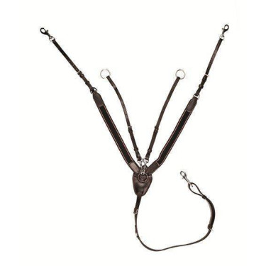 Collier de chasse avec élastique large HKM Noir Collier de chasse avec élastique large HKM Noir