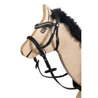 Bridon sans mors Funny Horses, pour les chevaux en bois HKM Noir Bridon sans mors Funny Horses, pour les chevaux en bois HKM Noir