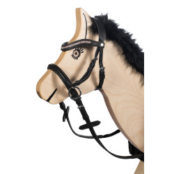 Bridon sans mors Funny Horses, pour les chevaux en bois HKM Noir / fuchsia