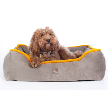 Lit pour chien Anam Cara Comfort HKM Taupe / doré jaune Gris