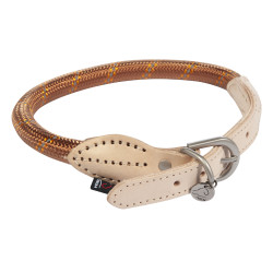 Collier de chien Anam Cara corde HKM Brandy Marron
