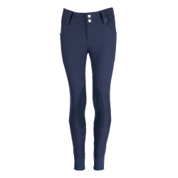 Pantalon Hunter Kids basanes en Alos HKM Bleu foncé