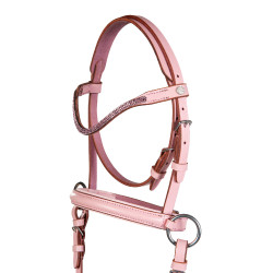 Bridon sans mors Funny Horses 2 pour les chevaux HKM Rose
