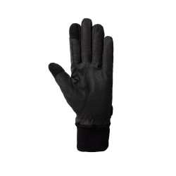 Gants en cuir PU doublés polaire Horze Noir Gants en cuir PU doublés polaire Horze Noir