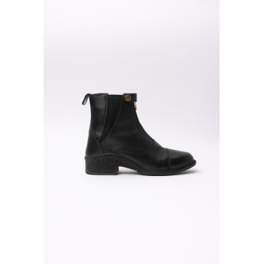 Boots cuir Rose fermeture éclair devant Horze Boots cuir Rose fermeture éclair devant Horze