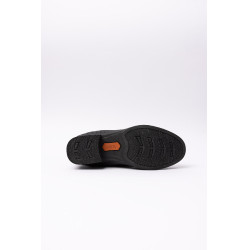 Boots cuir Rose fermeture éclair devant Horze Noir Boots cuir Rose fermeture éclair devant Horze Noir