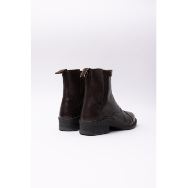 Boots cuir Rose fermeture éclair devant Horze Boots cuir Rose fermeture éclair devant Horze