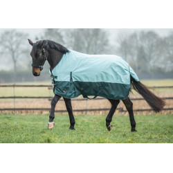 Couverture d'extérieur HKM Chester 600D 100g Turquoise / vert Bleu